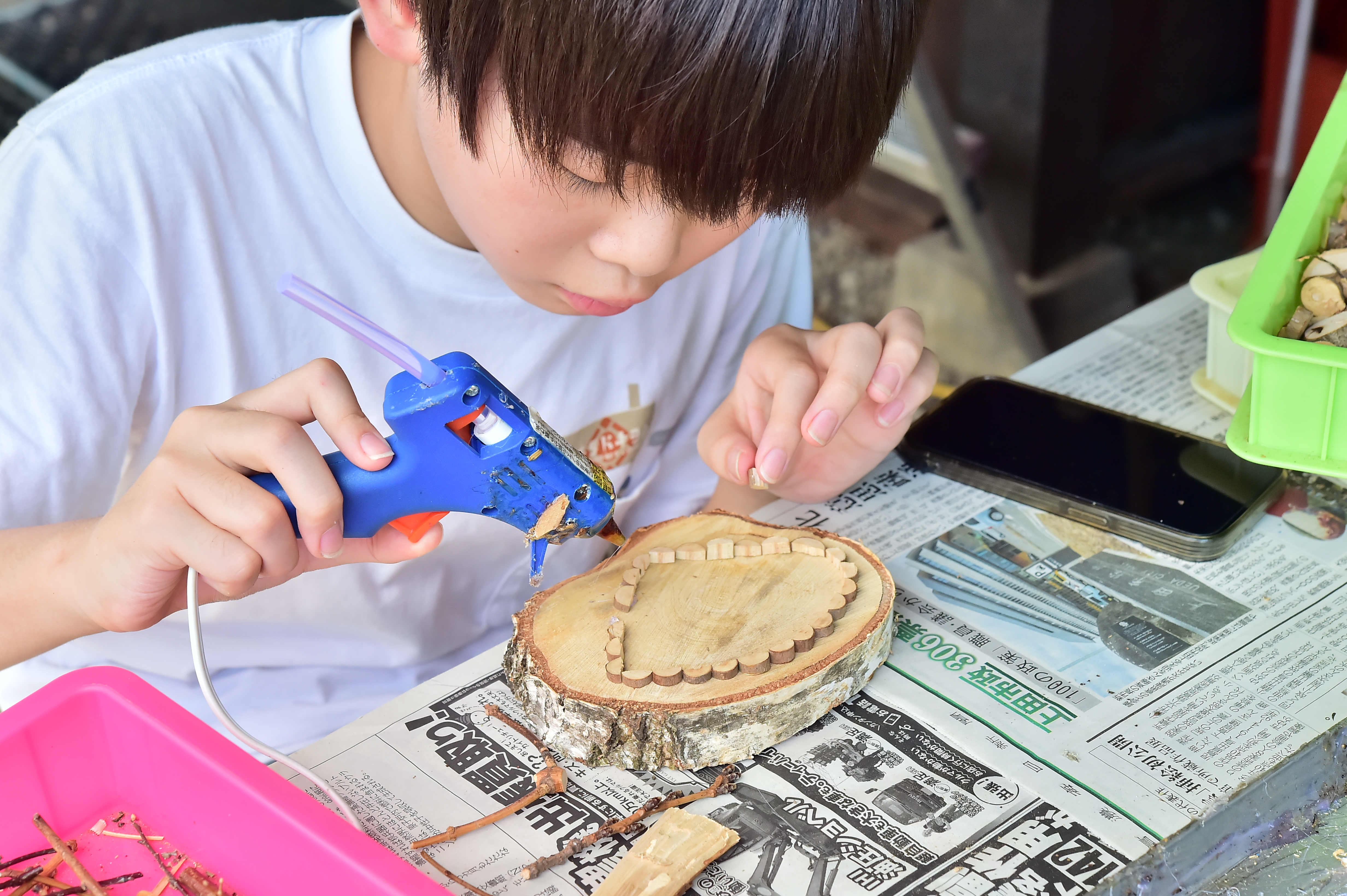 完成したクラフト作品